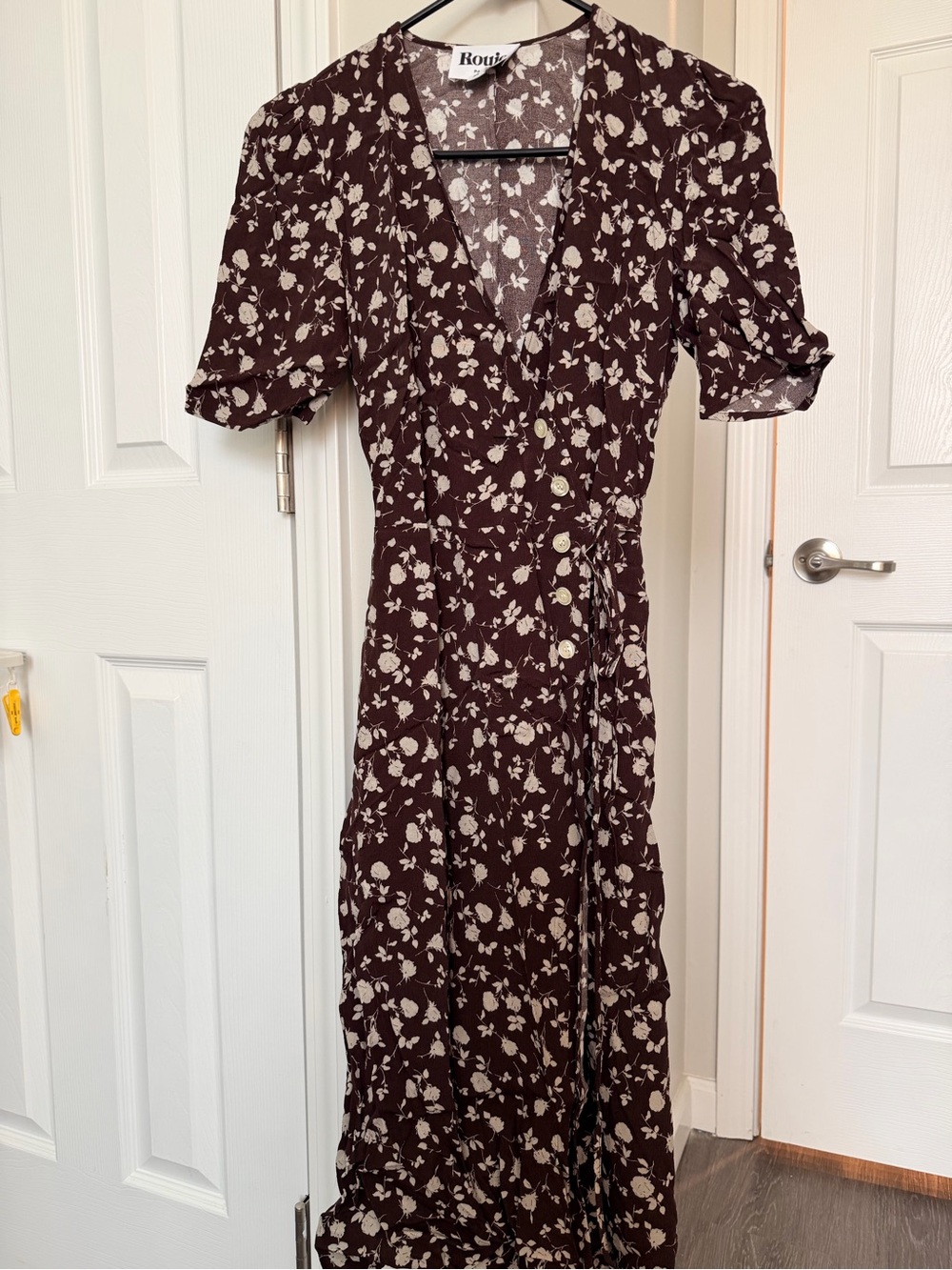 Brand new/Rouje Brown  Floral Gabin dress